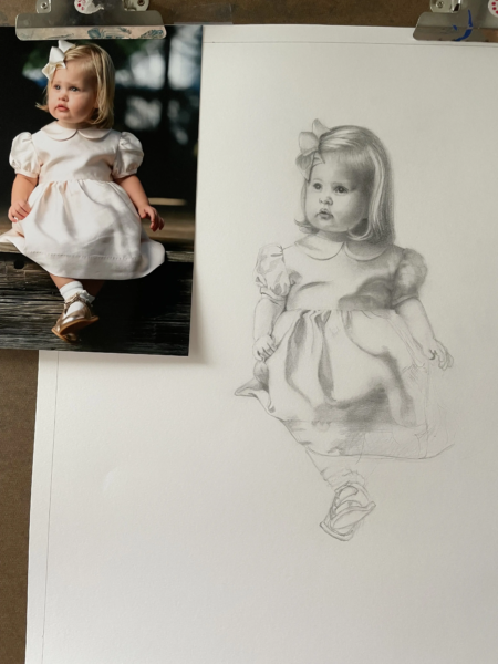Ealyne Kuehler portrait of girl with photo