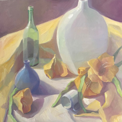 101b.   Blue Green and White Glass