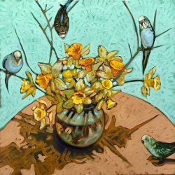 14b.   Four Parakeets