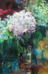 111b.   Hydrangeas and Reflections