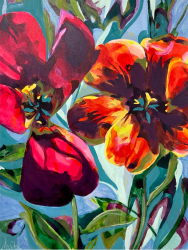 104a.   Moody Tulips