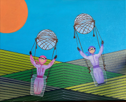 22b.   The Aeronaut Sisters Floating Above Their State